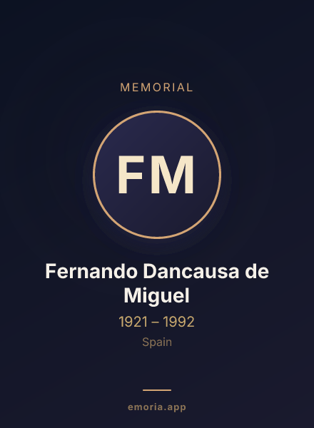 Memorial portrait of Fernando Dancausa de Miguel