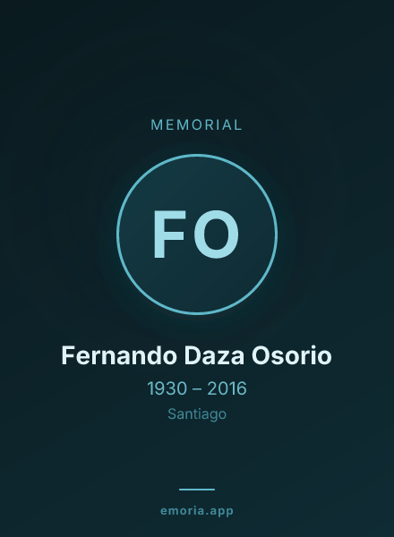 Memorial portrait of Fernando Daza Osorio