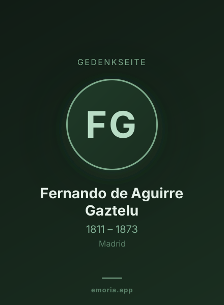 Gedenkportrait von Fernando de Aguirre Gaztelu