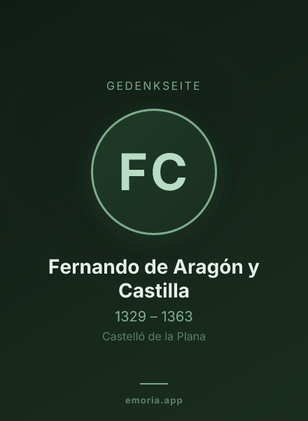 Gedenkportrait von Fernando de Aragón y Castilla