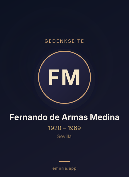 Gedenkportrait von Fernando de Armas Medina