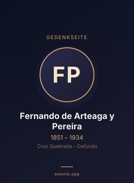Gedenkportrait von Fernando de Arteaga y Pereira