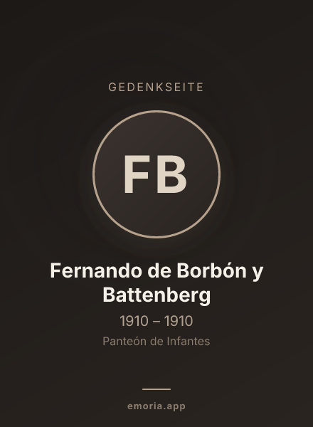 Gedenkportrait von Fernando de Borbón y Battenberg