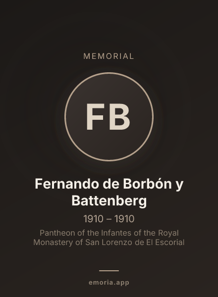 Memorial portrait of Fernando de Borbón y Battenberg