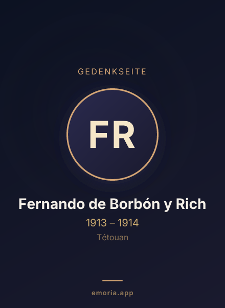 Gedenkportrait von Fernando de Borbón y Rich