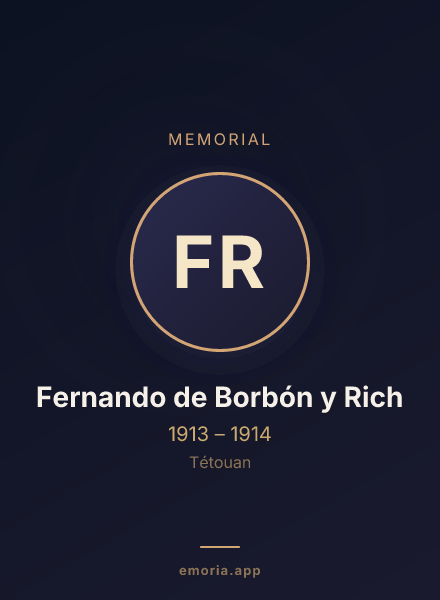 Memorial portrait of Fernando de Borbón y Rich