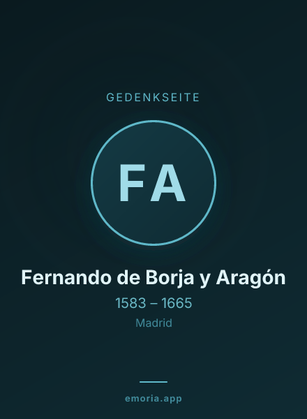 Gedenkportrait von Fernando de Borja y Aragón