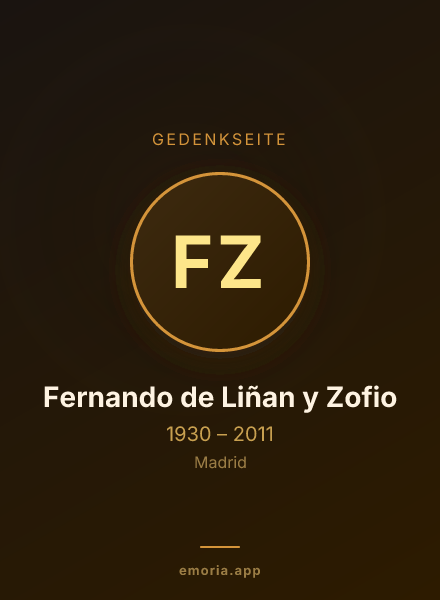Gedenkportrait von Fernando de Liñan y Zofio