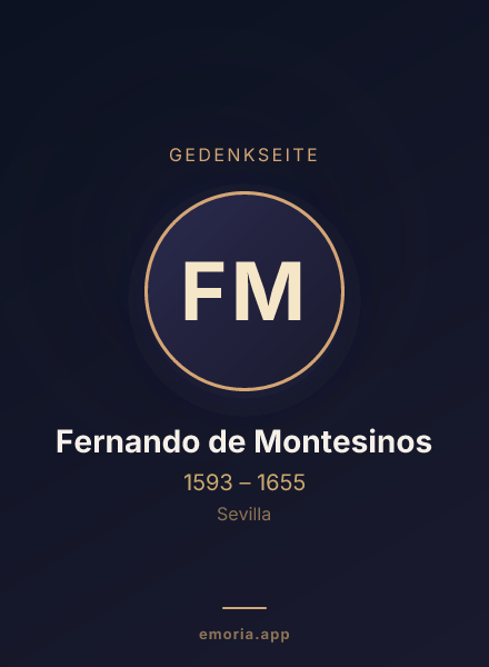 Gedenkportrait von Fernando de Montesinos