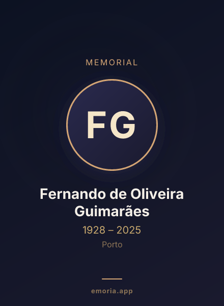 Memorial portrait of Fernando de Oliveira Guimarães