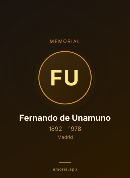 Memorial portrait of Fernando de Unamuno