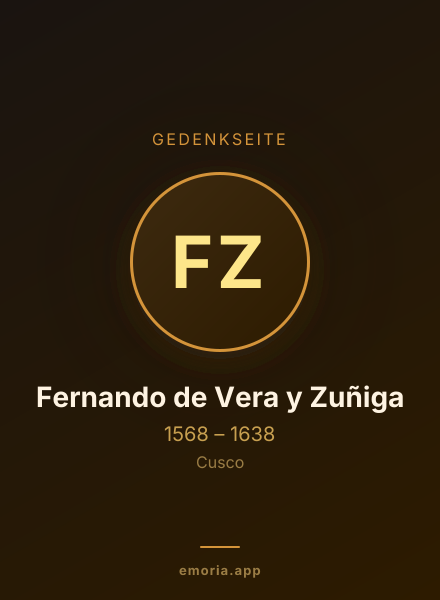Gedenkportrait von Fernando de Vera y Zuñiga