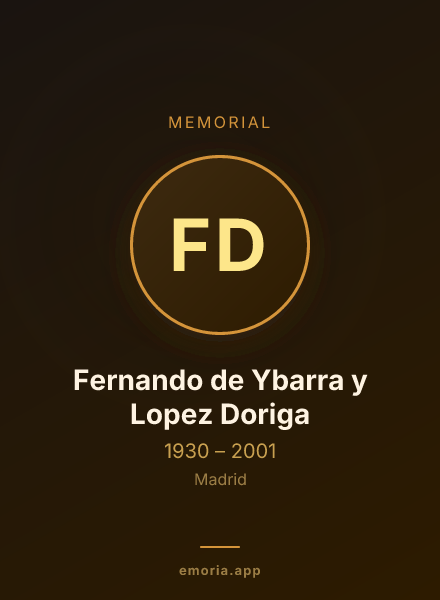 Memorial portrait of Fernando de Ybarra y Lopez Doriga