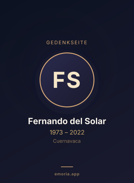 Gedenkportrait von Fernando del Solar