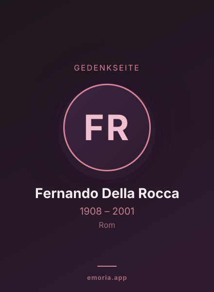 Gedenkportrait von Fernando Della Rocca
