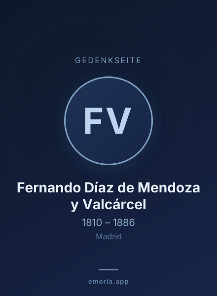 Gedenkportrait von Fernando Díaz de Mendoza y Valcárcel
