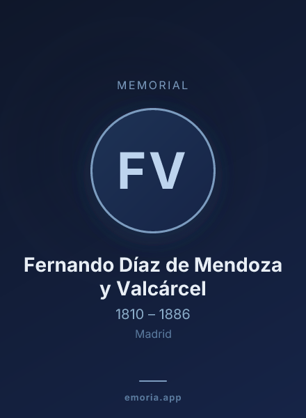 Memorial portrait of Fernando Díaz de Mendoza y Valcárcel