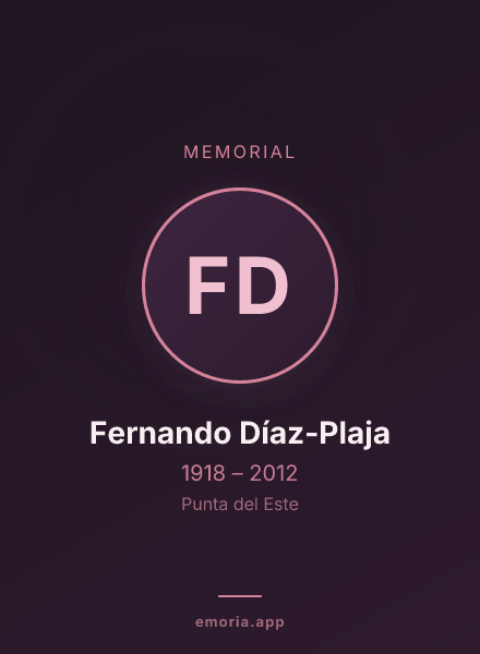 Memorial portrait of Fernando Díaz-Plaja