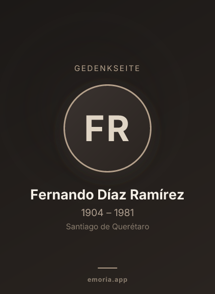Gedenkportrait von Fernando Díaz Ramírez
