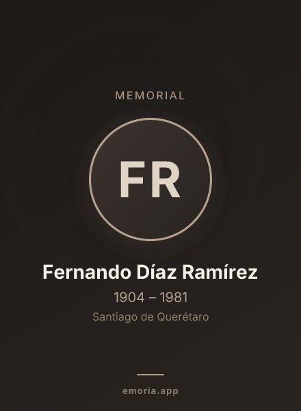 Memorial portrait of Fernando Díaz Ramírez