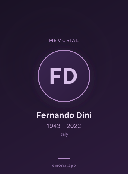Memorial portrait of Fernando Dini