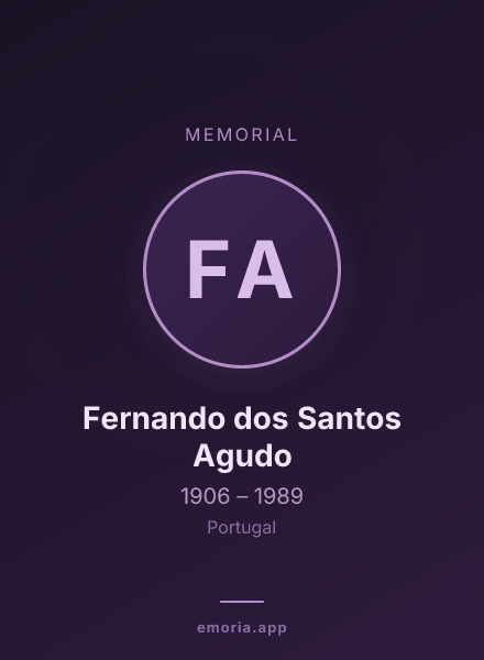 Memorial portrait of Fernando dos Santos Agudo