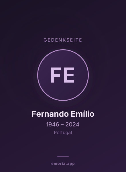 Gedenkportrait von Fernando Emílio