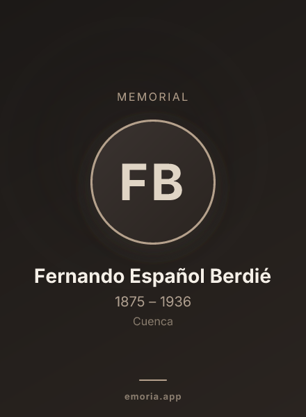 Memorial portrait of Fernando Español Berdié