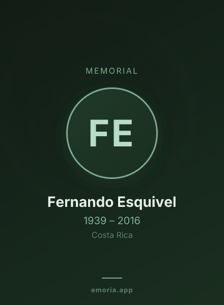 Memorial portrait of Fernando Esquivel