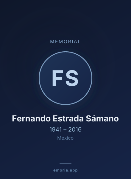 Memorial portrait of Fernando Estrada Sámano