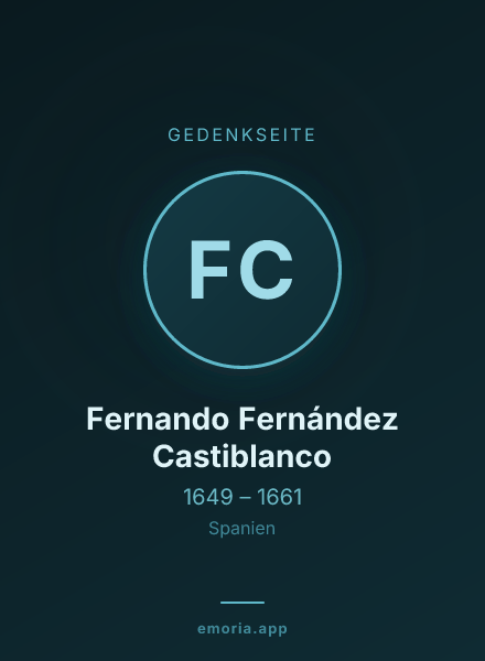 Gedenkportrait von Fernando Fernández Castiblanco