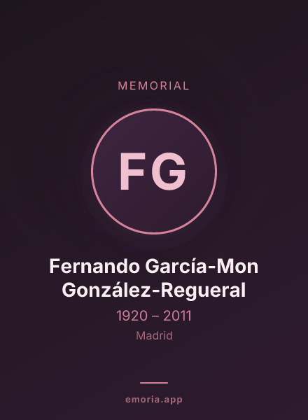 Memorial portrait of Fernando García-Mon González-Regueral