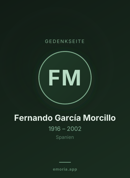 Gedenkportrait von Fernando García Morcillo
