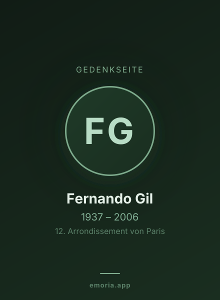 Gedenkportrait von Fernando Gil