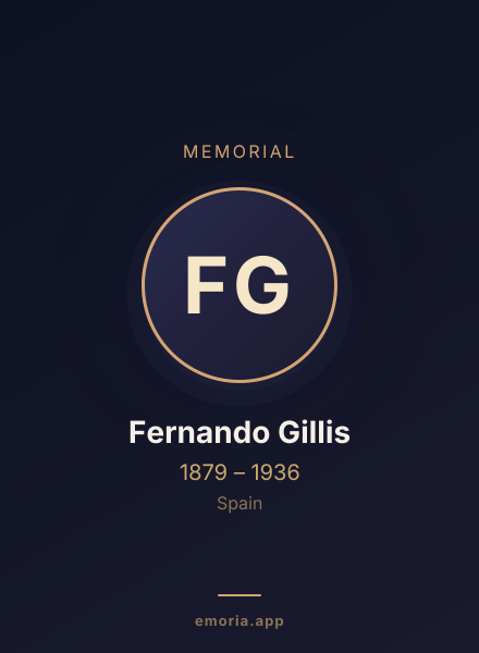 Memorial portrait of Fernando Gillis