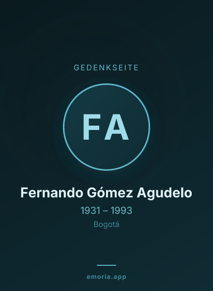 Gedenkportrait von Fernando Gómez Agudelo