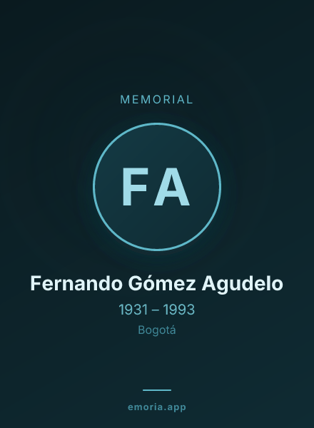 Memorial portrait of Fernando Gómez Agudelo