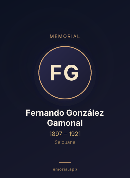 Memorial portrait of Fernando González Gamonal