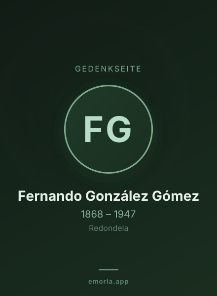 Gedenkportrait von Fernando González Gómez