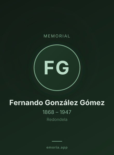 Memorial portrait of Fernando González Gómez