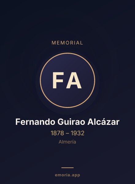 Memorial portrait of Fernando Guirao Alcázar