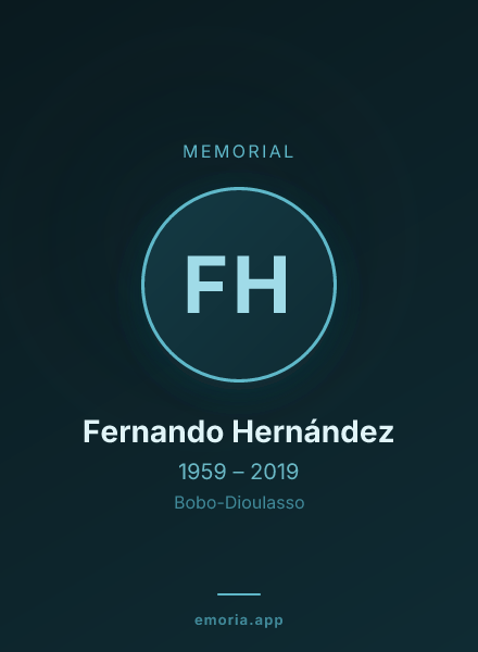 Memorial portrait of Fernando Hernández