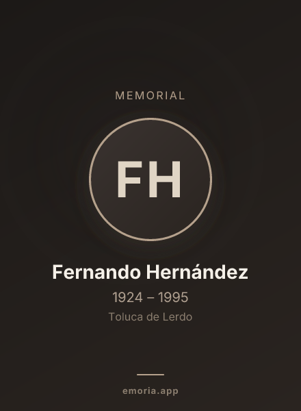 Memorial portrait of Fernando Hernández