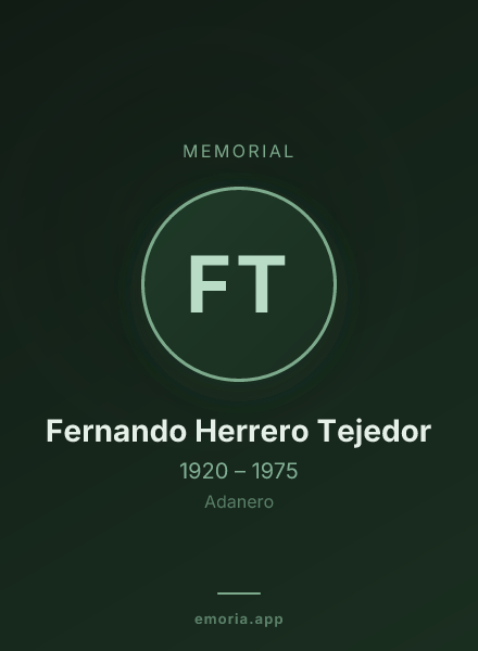 Memorial portrait of Fernando Herrero Tejedor