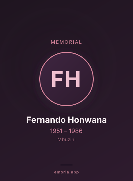 Memorial portrait of Fernando Honwana
