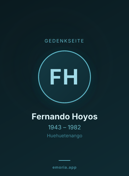 Gedenkportrait von Fernando Hoyos
