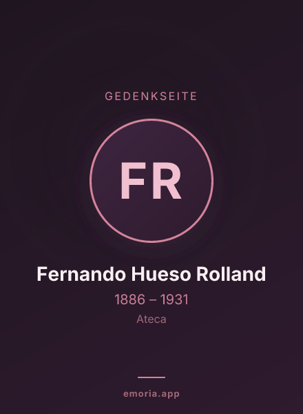 Gedenkportrait von Fernando Hueso Rolland