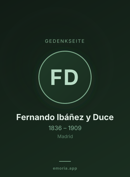 Gedenkportrait von Fernando Ibáñez y Duce