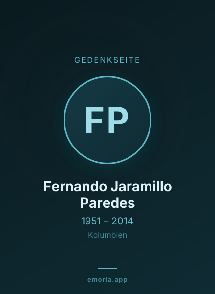 Gedenkportrait von Fernando Jaramillo Paredes