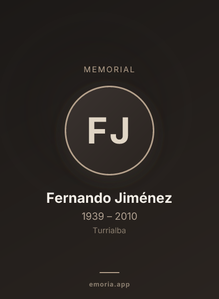 Memorial portrait of Fernando Jiménez